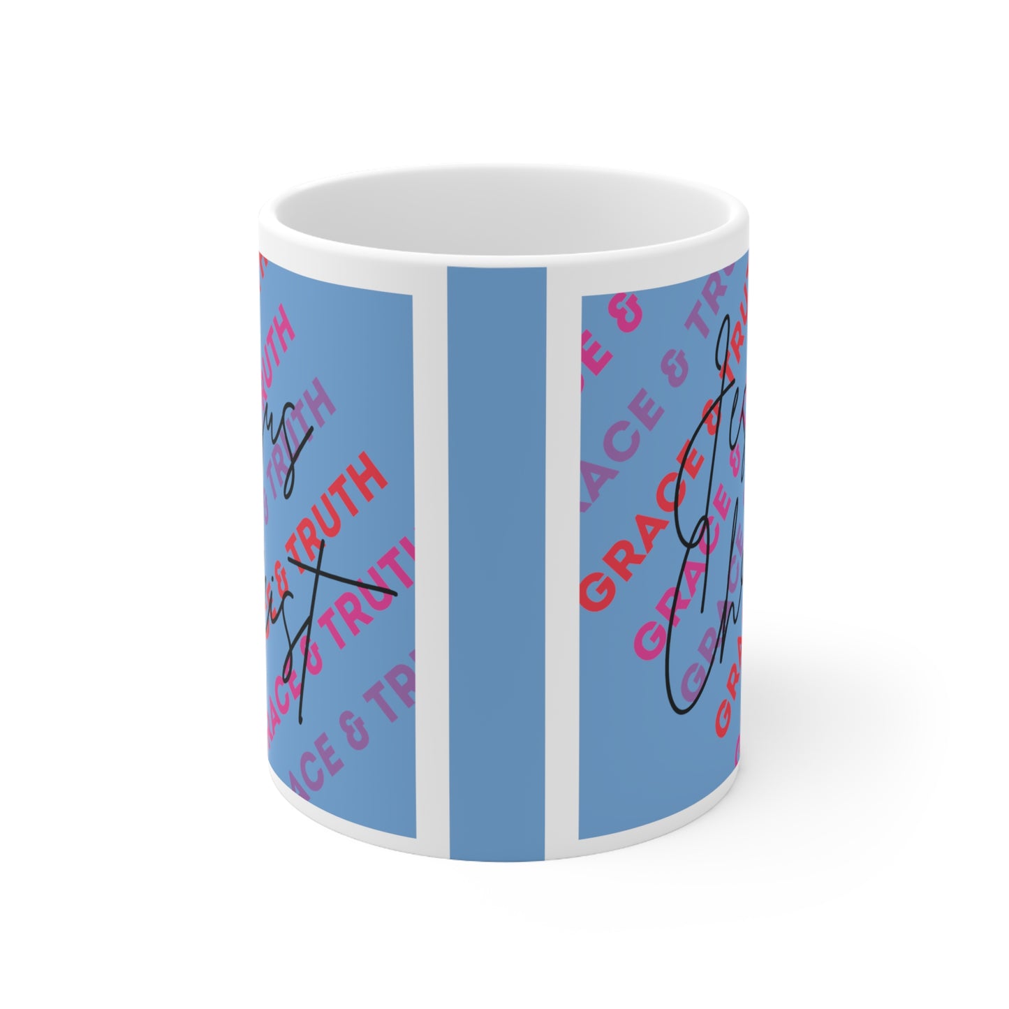 Jesus Christ Grace & Truth Ceramic Coffee Cups, 11oz, 15oz