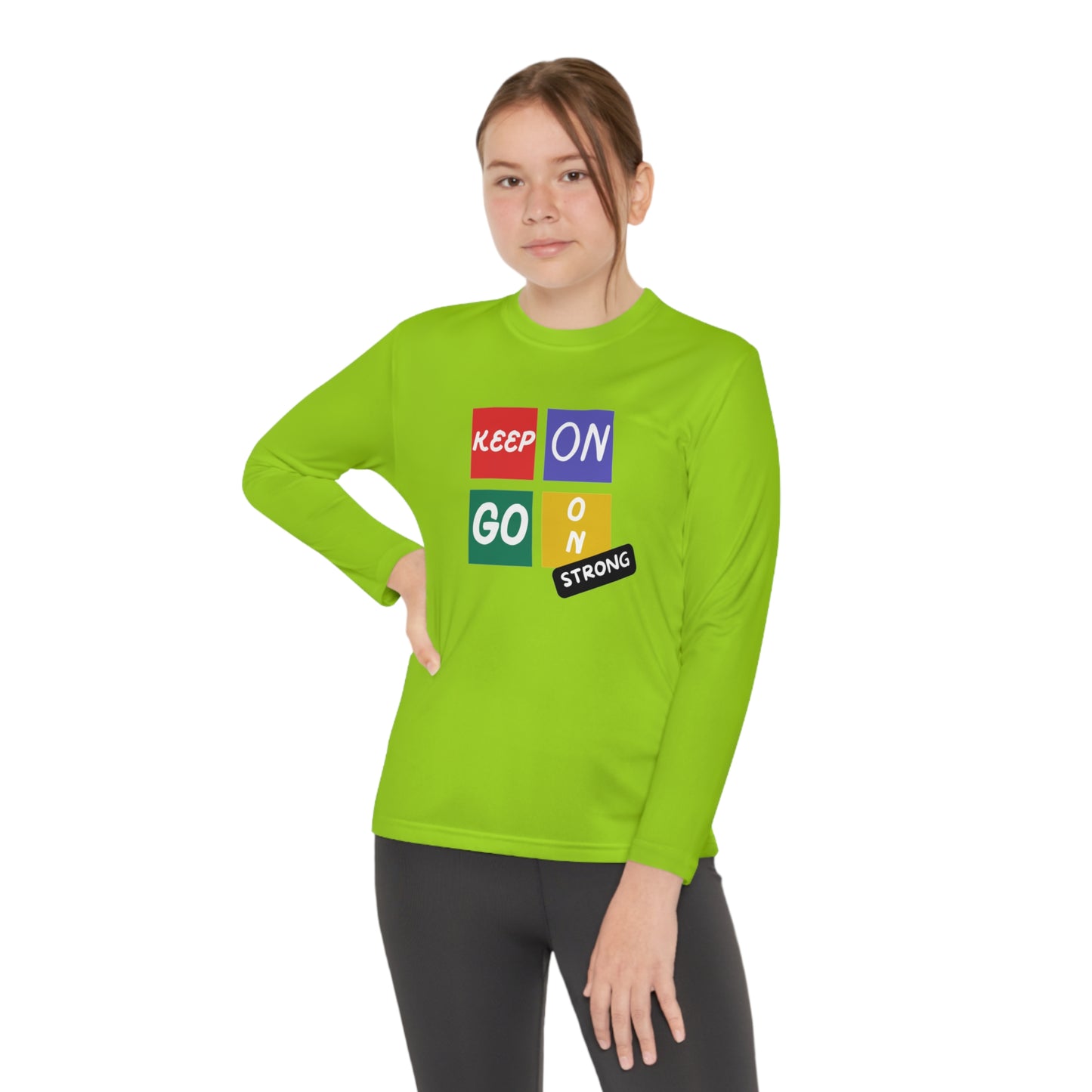 Keep Going Strong Youth Long Sleeve Competitor Tee