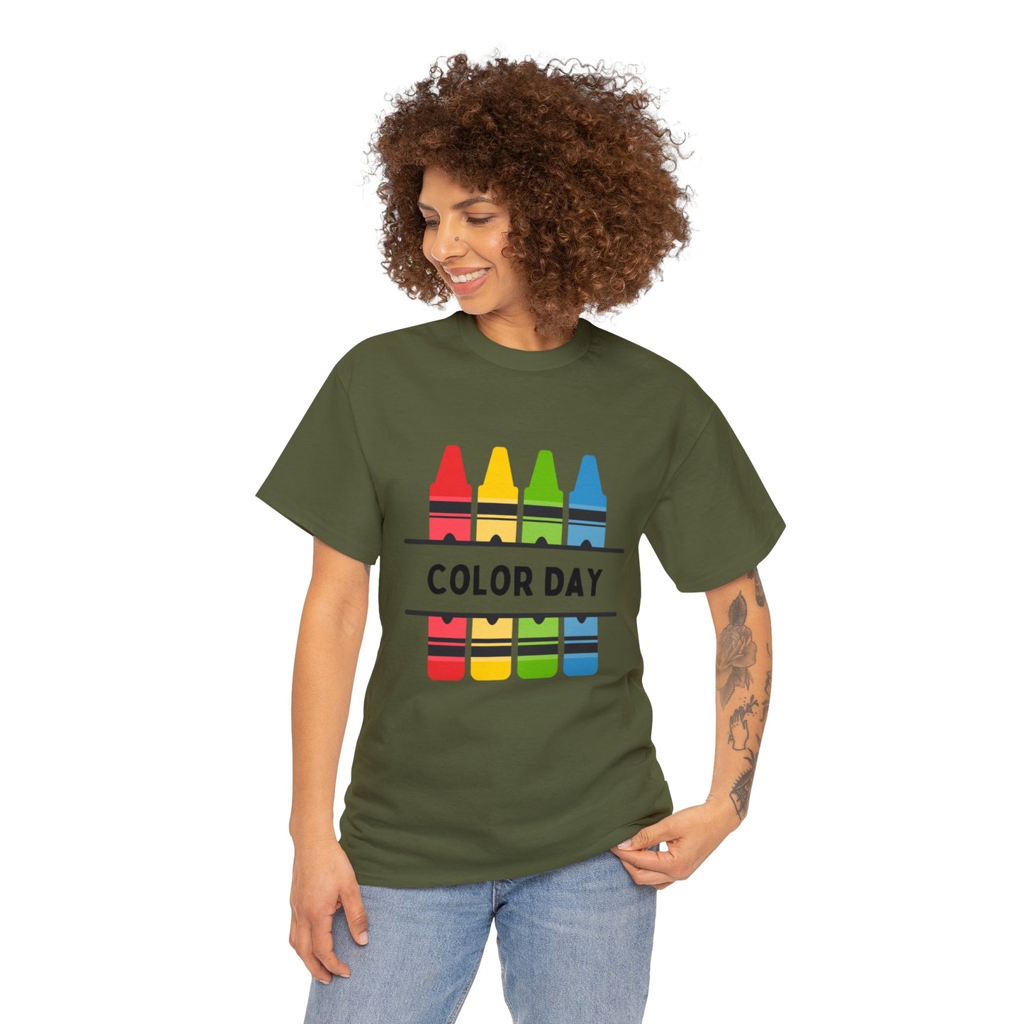 Color Day Unisex Heavy Cotton Tee Inspire Learning and Fun for Teachers and Children