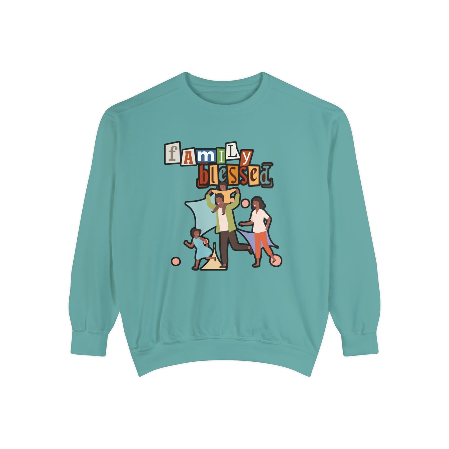 Celebrate Family Unity: Blessed Family Unisex Garment-Dyed Sweatshirt