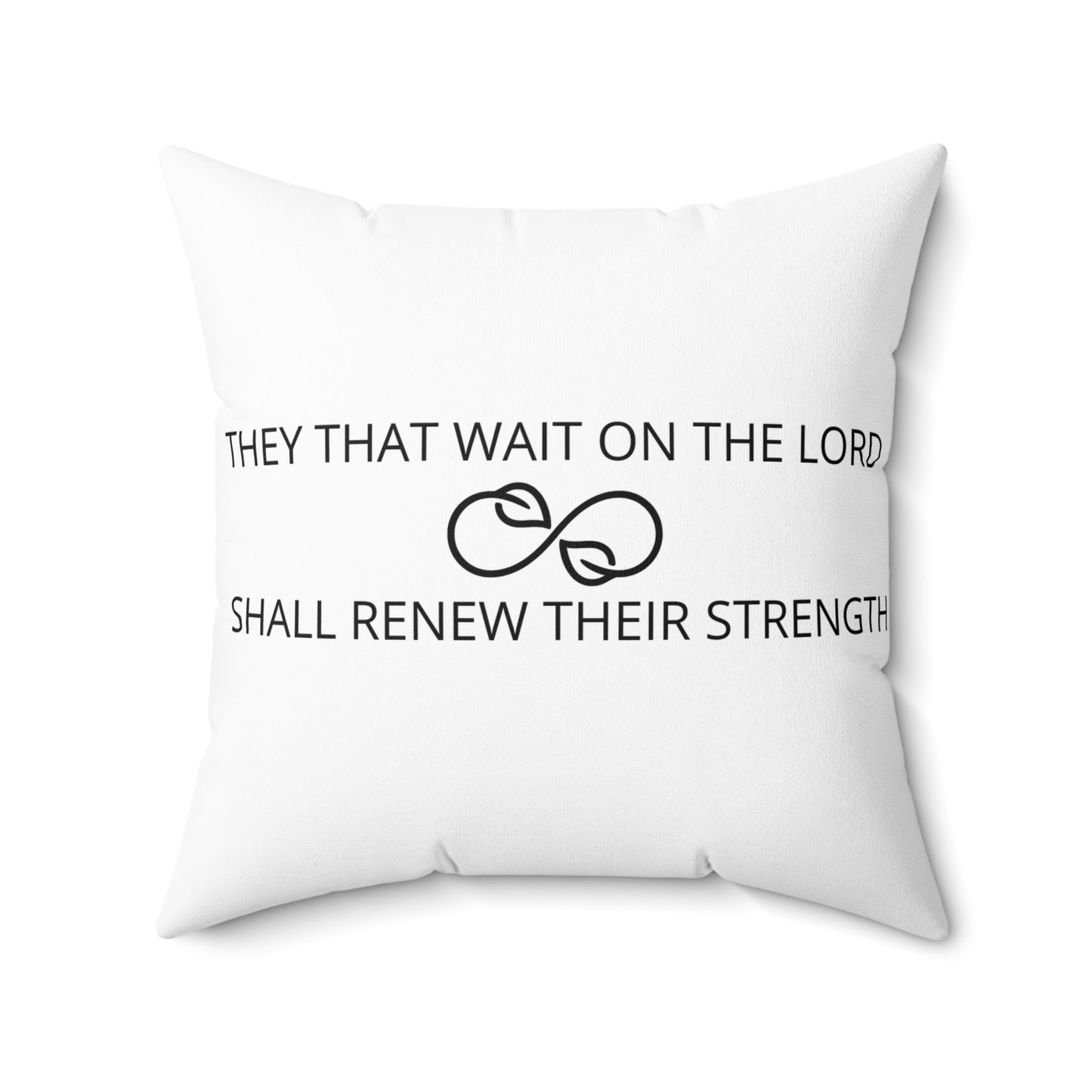 Wait on The Lord Spun Polyester Square Pillow