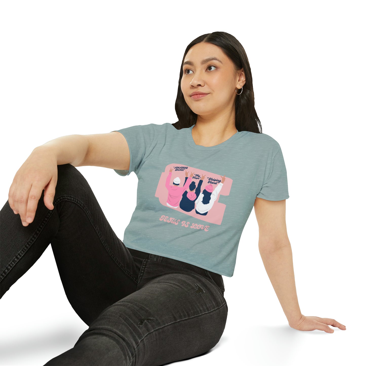 Jesus is Love Women's Festival Crop Top