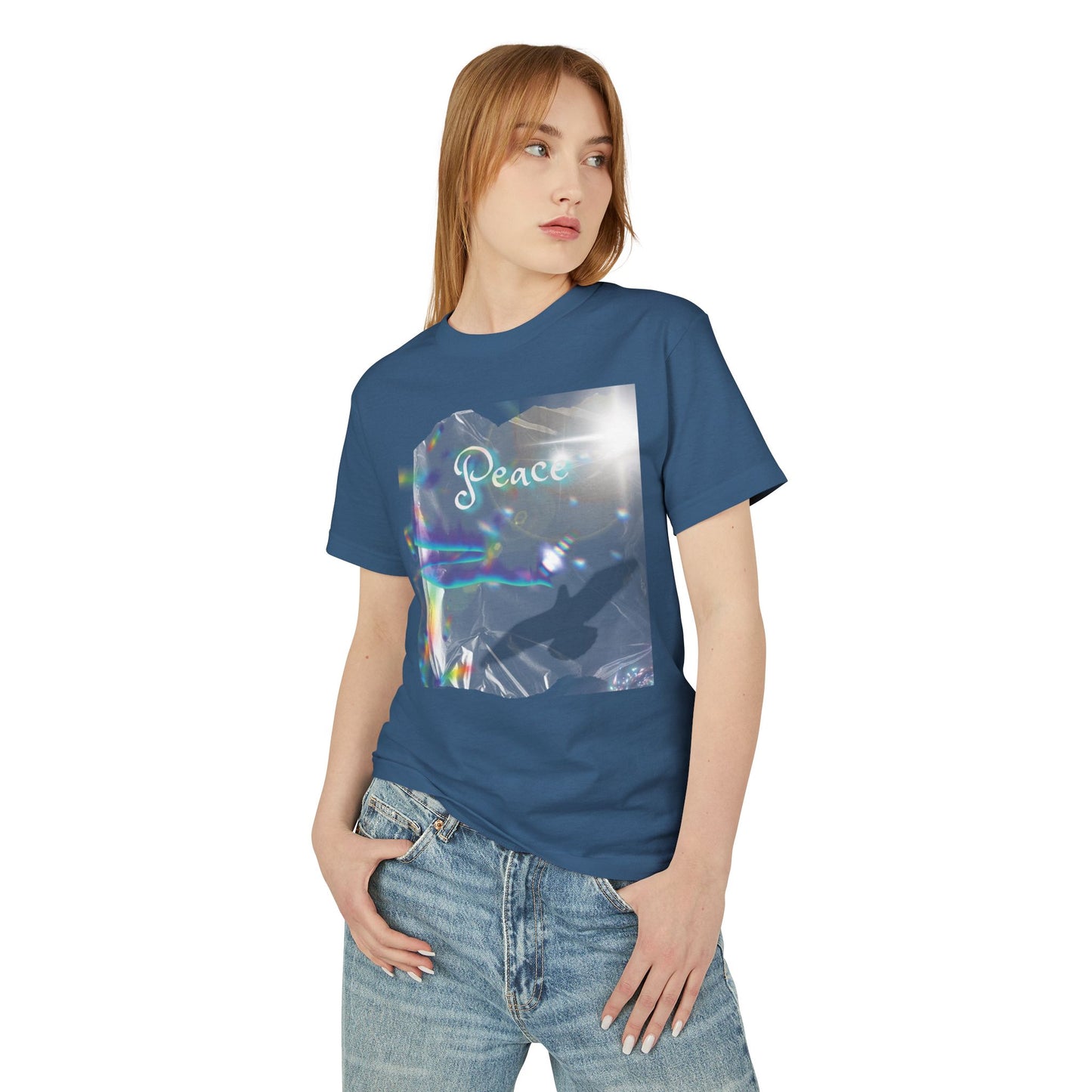 Graphic Tee with Peace Enhanced Design