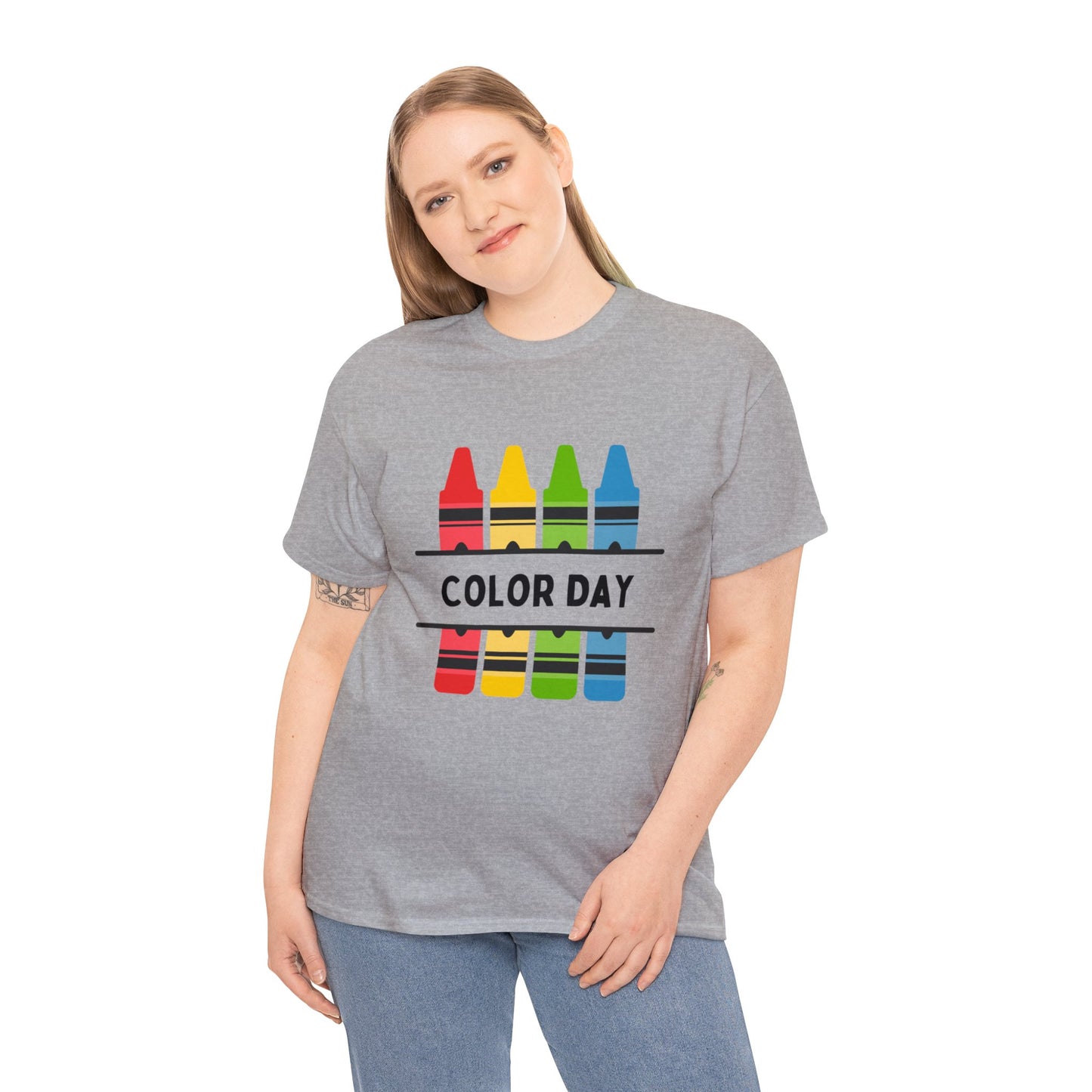 Color Day Unisex Heavy Cotton Tee Inspire Learning and Fun for Teachers and Children