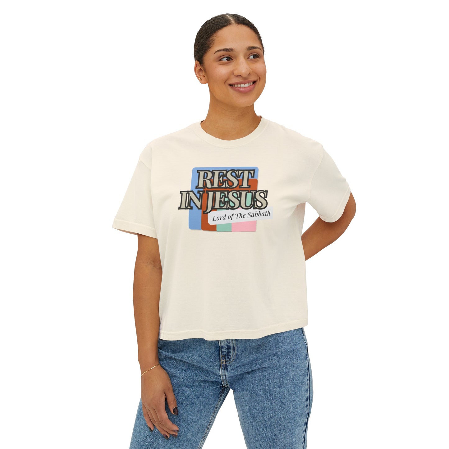 Rest In Christ Women's Boxy Tee