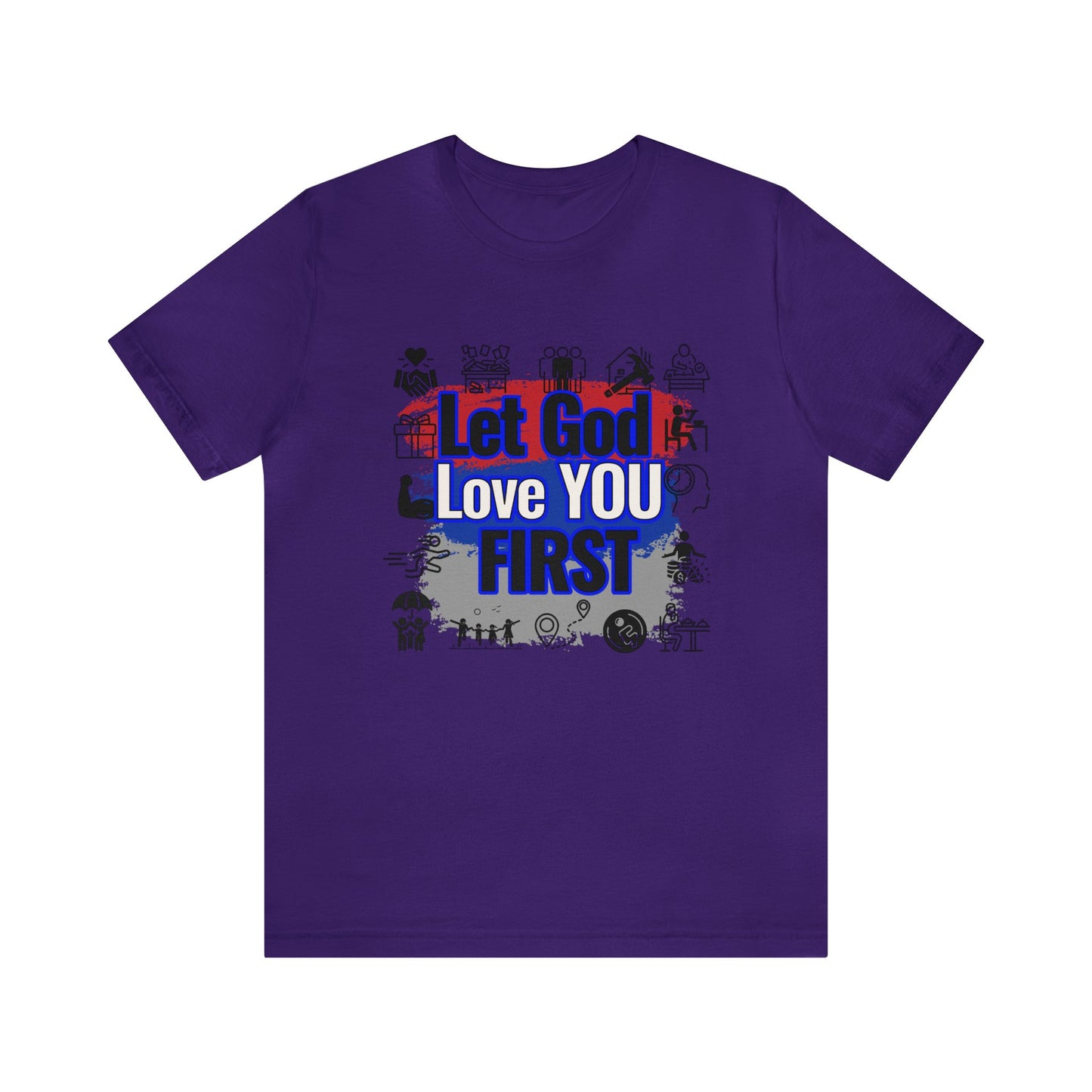 God's Love First Soft Cotton Tee | Quality Print Lightweight Fabric | Breathable 100% Airlume Combed Cotton