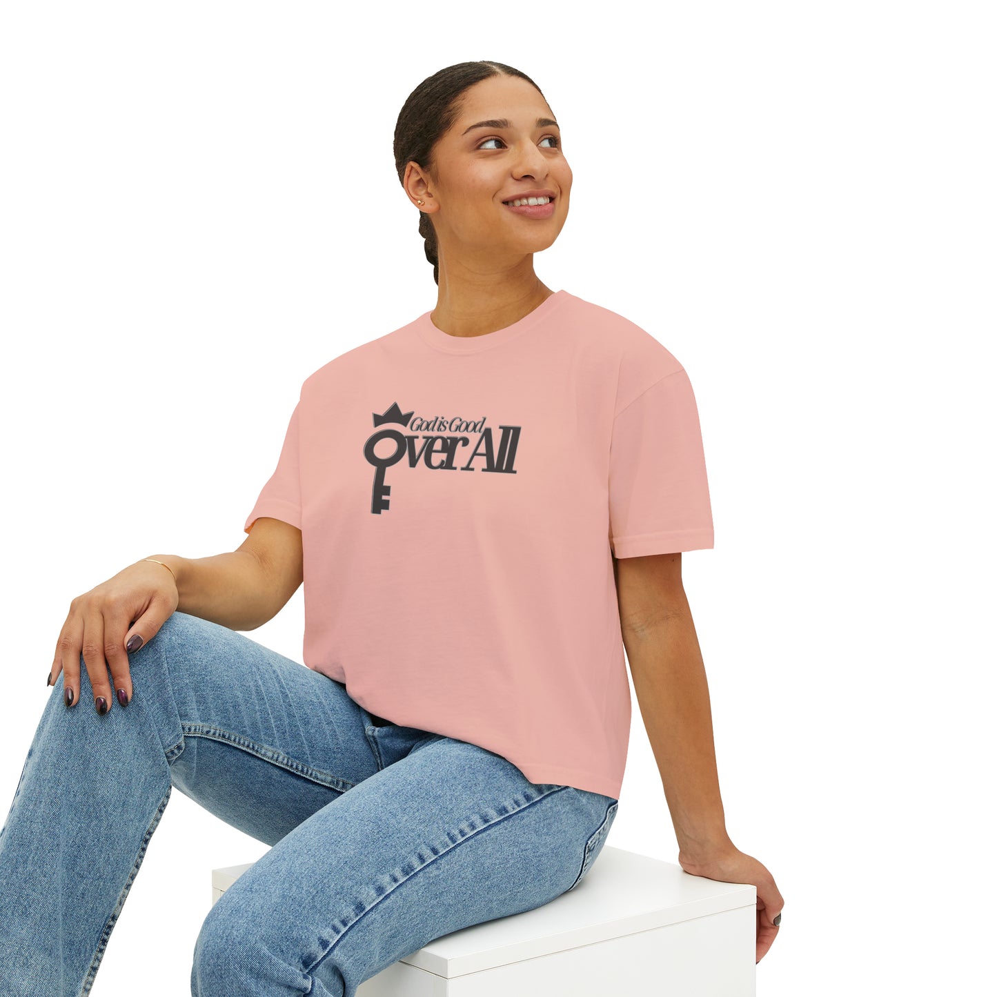 Oh Yeah Divine Goodness: God is Good Over All Women's Boxy Tee