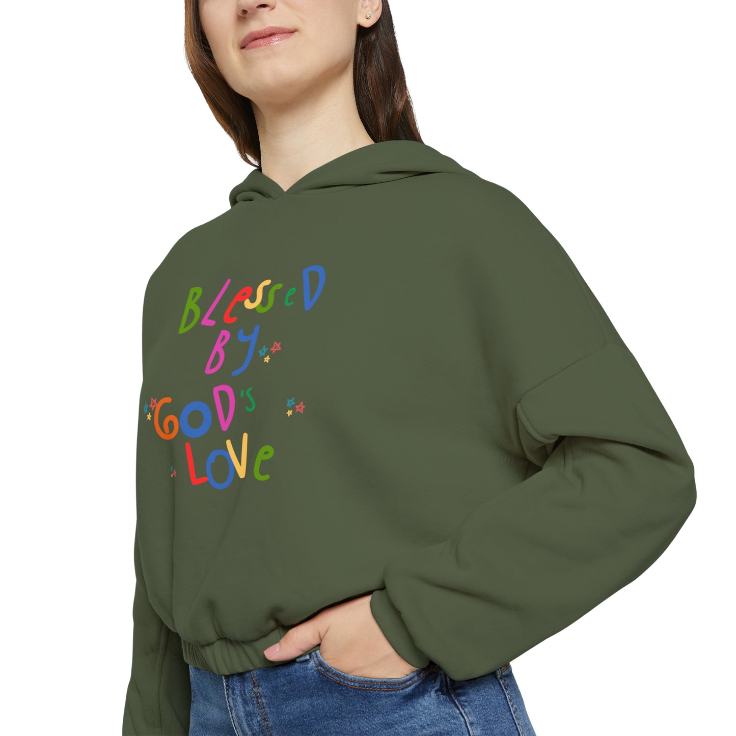 God's Love Women's Cinched Bottom Hoodie