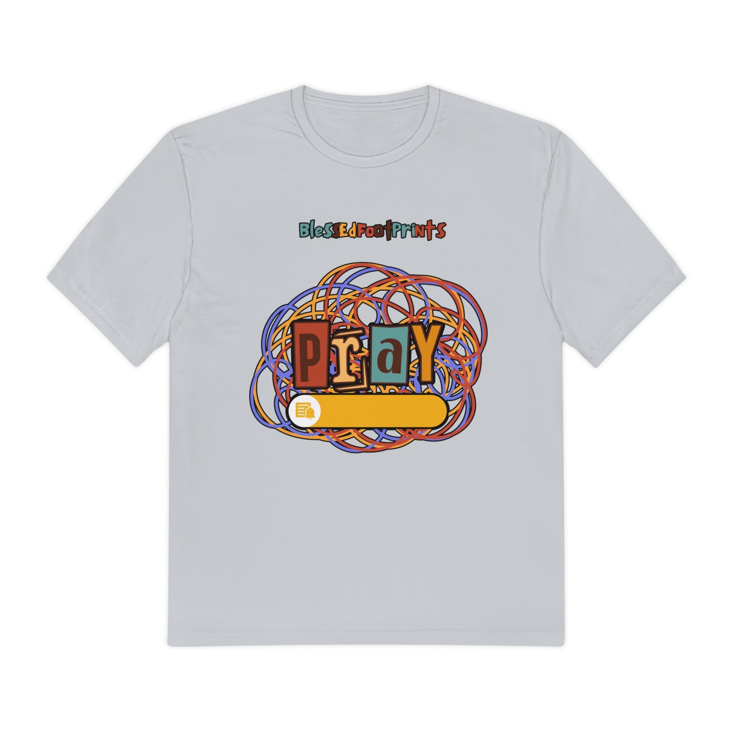 Vibrant "Pray" Tee with Captivating Abstract Background