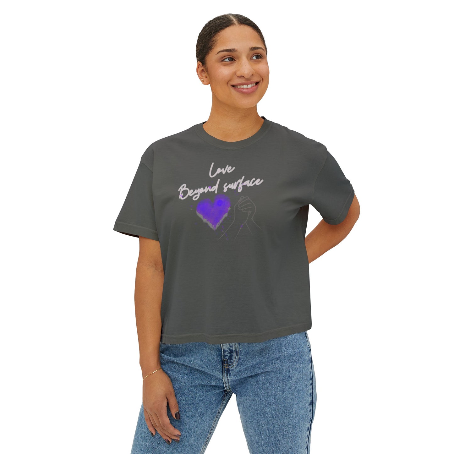 "Love Beyond Surface" Women's Boxy Tee