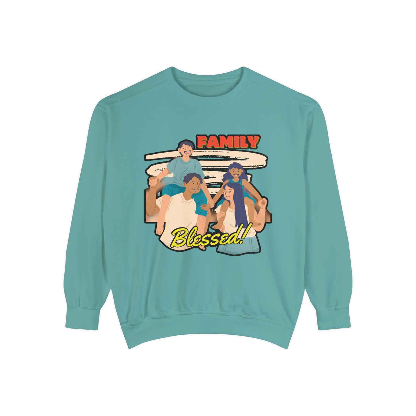 Family Unity: Must-Have Family Blessed Unisex Garment-Dyed Sweatshirt for Cherished Moments!
