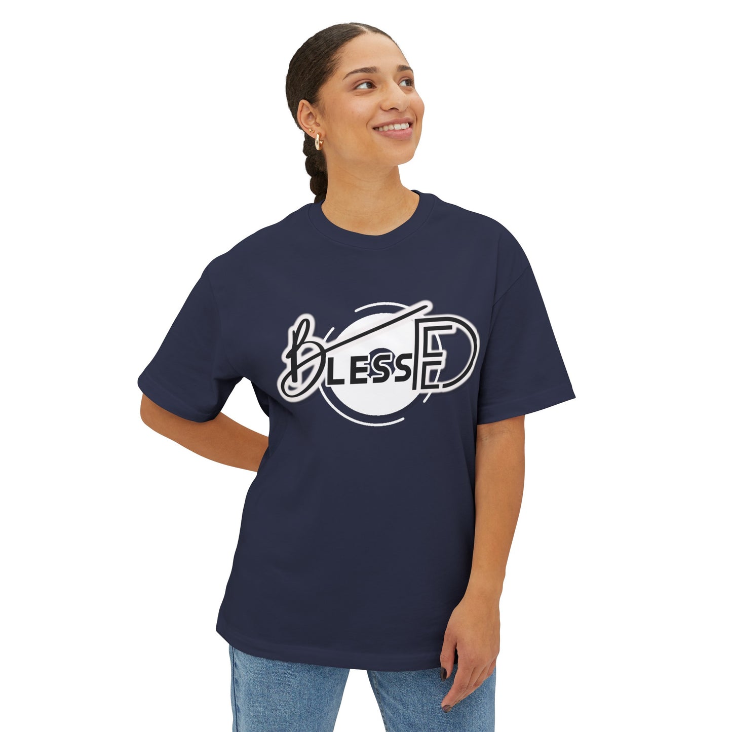 Unique Blessed Design Unisex Boxy Tee