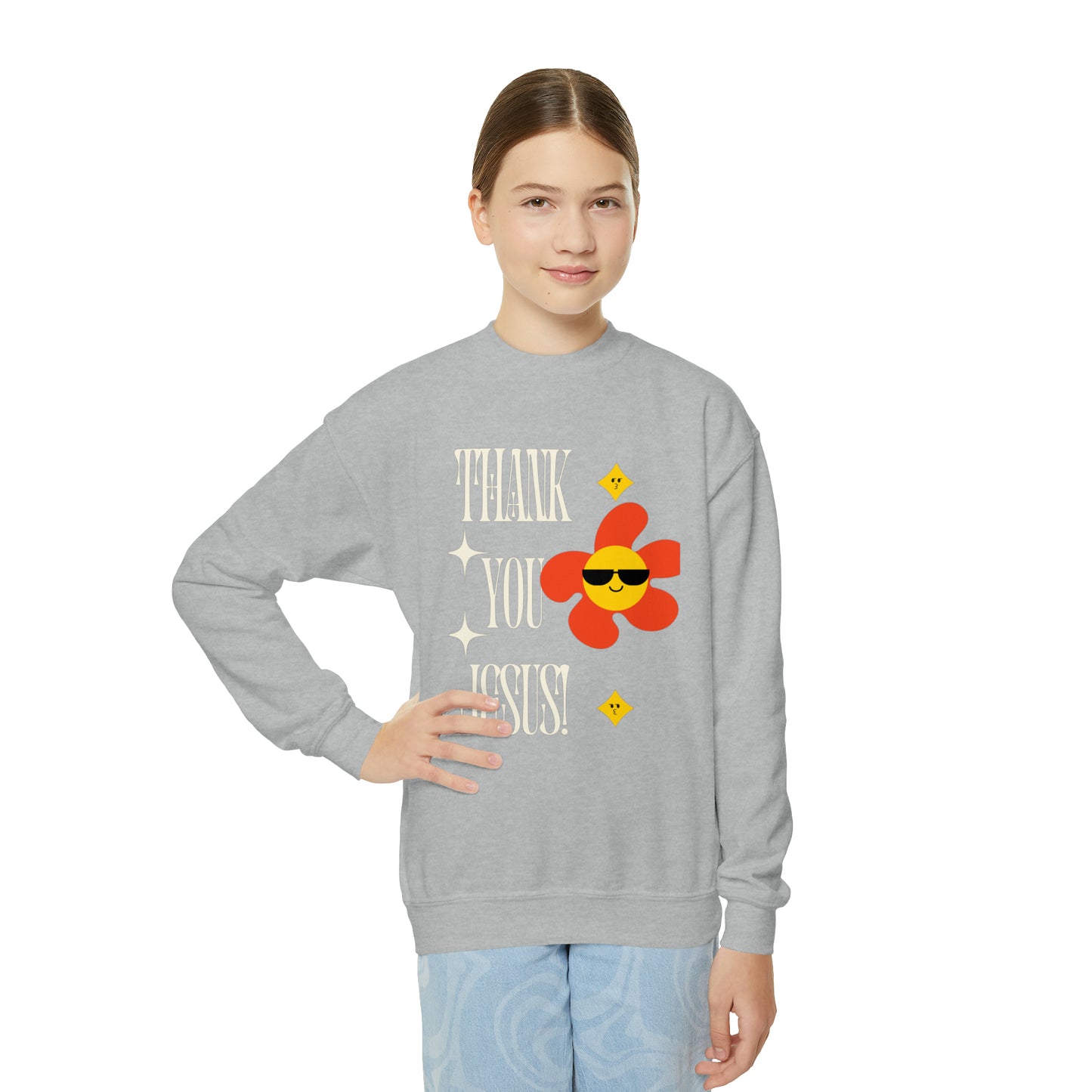 Thank You Jesus Youth Crewneck Sweatshirt