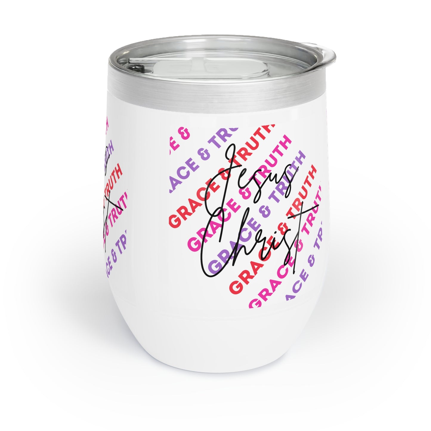 Jesus Christ Grace & Truth Chill Wine Tumbler