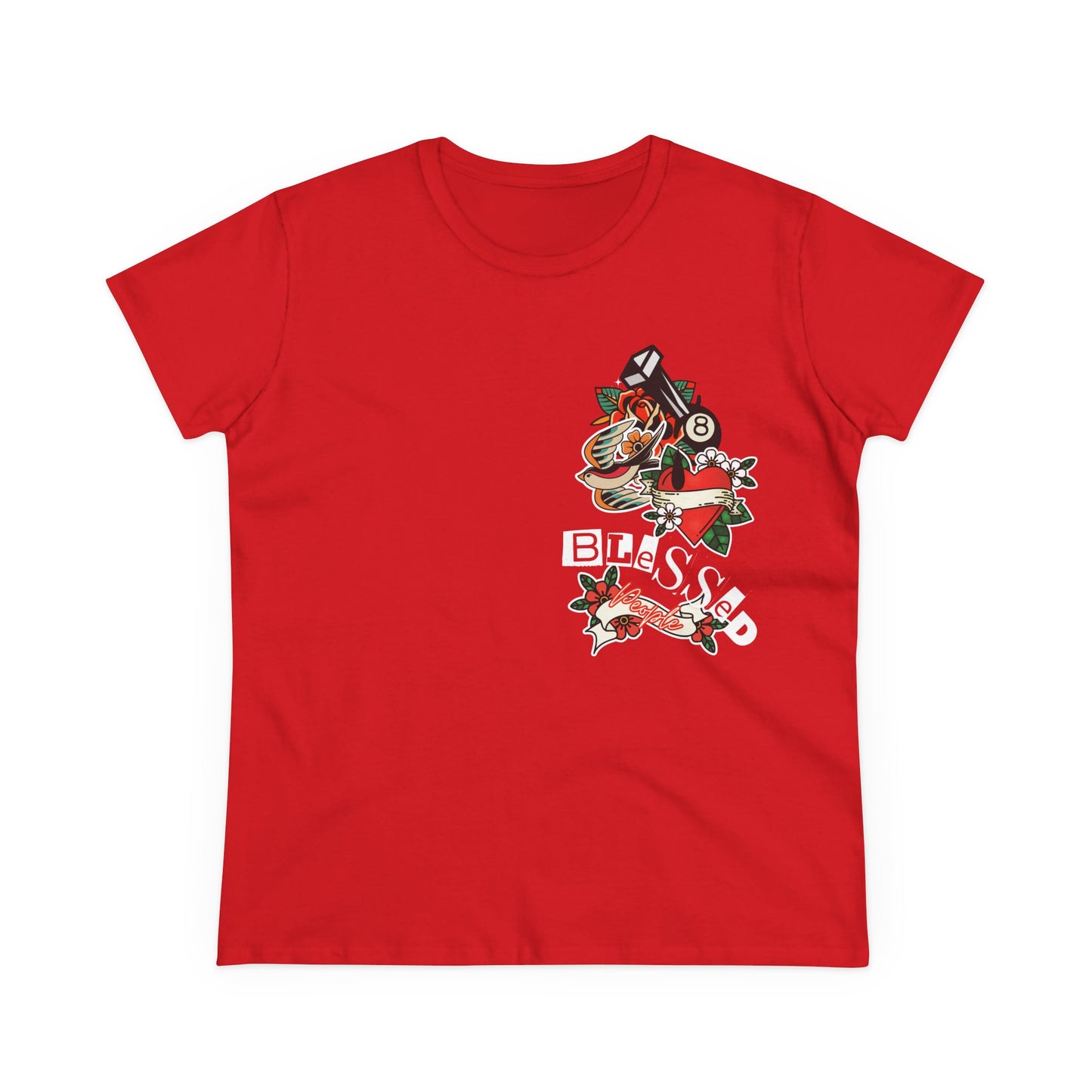 Vintage-Inspired Blessed Women's Midweight Cotton Tee