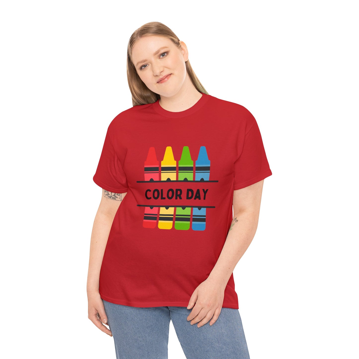 Color Day Unisex Heavy Cotton Tee Inspire Learning and Fun for Teachers and Children