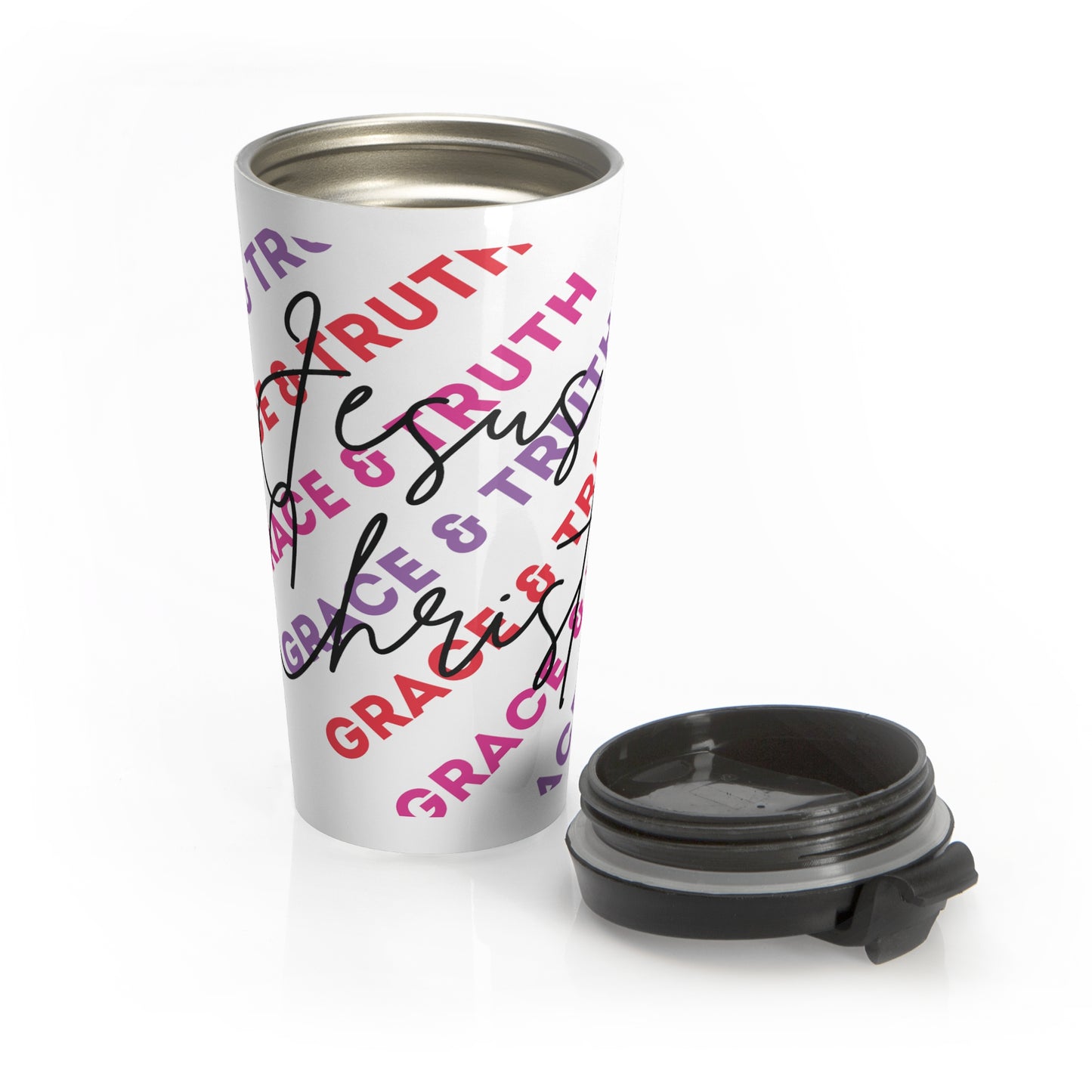Jesus Christ Grace & Truth Stainless Steel Travel Mug