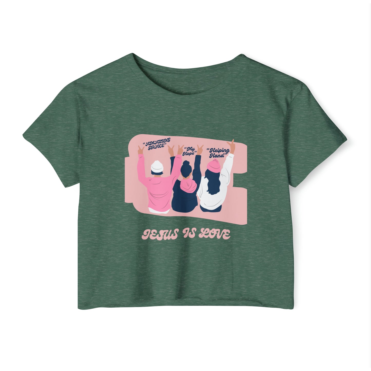 Jesus is Love Women's Festival Crop Top