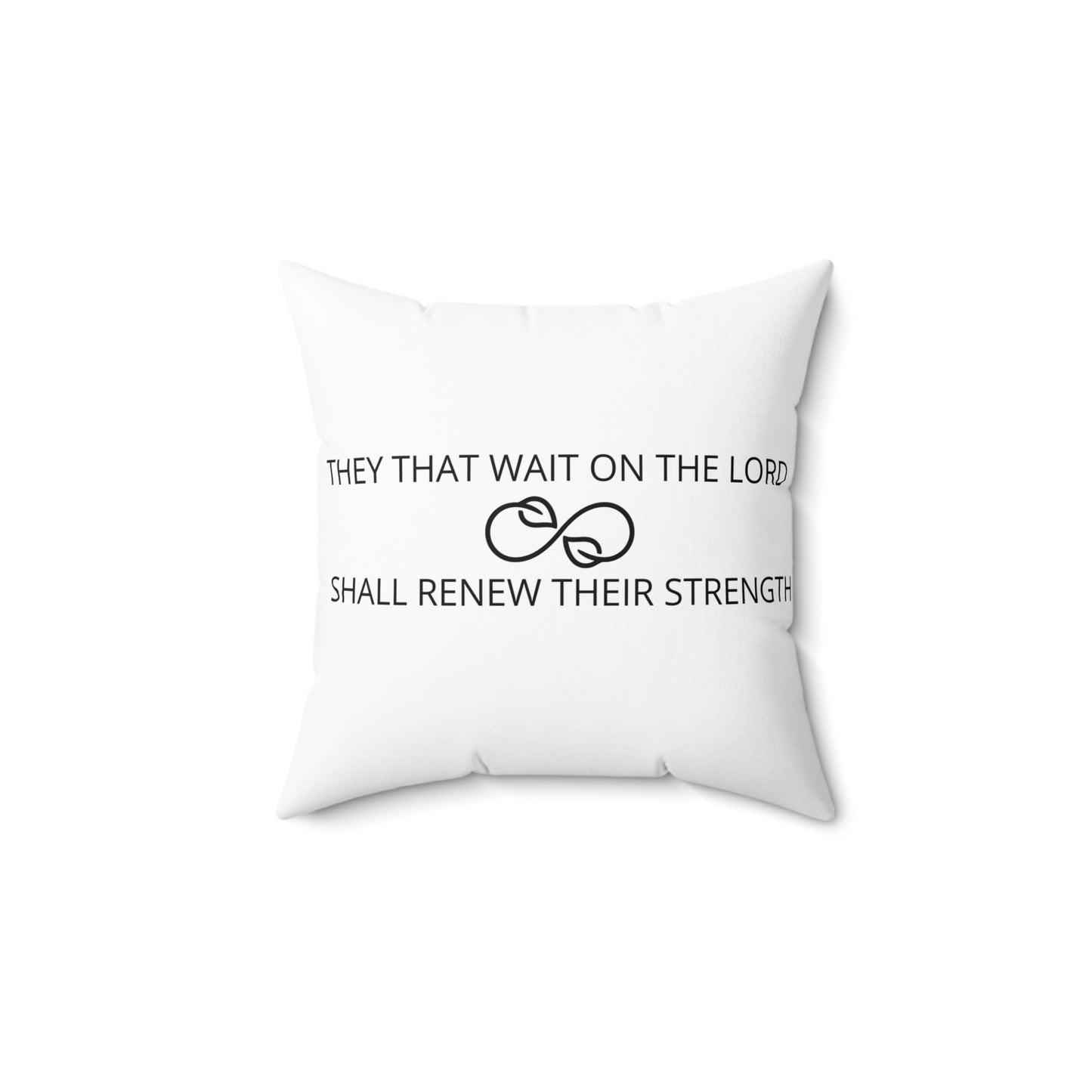 Wait on The Lord Spun Polyester Square Pillow