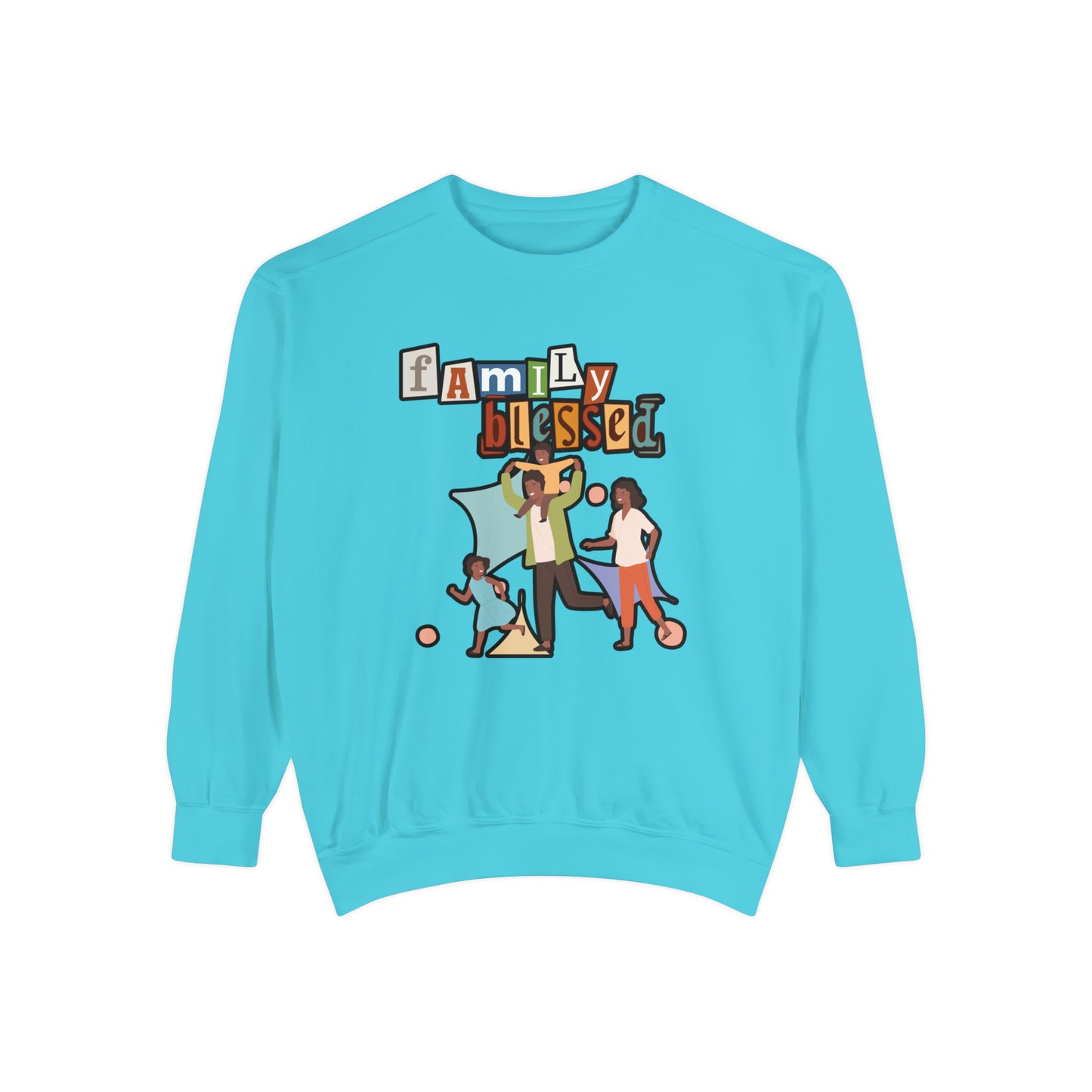Celebrate Family Unity: Blessed Family Unisex Garment-Dyed Sweatshirt