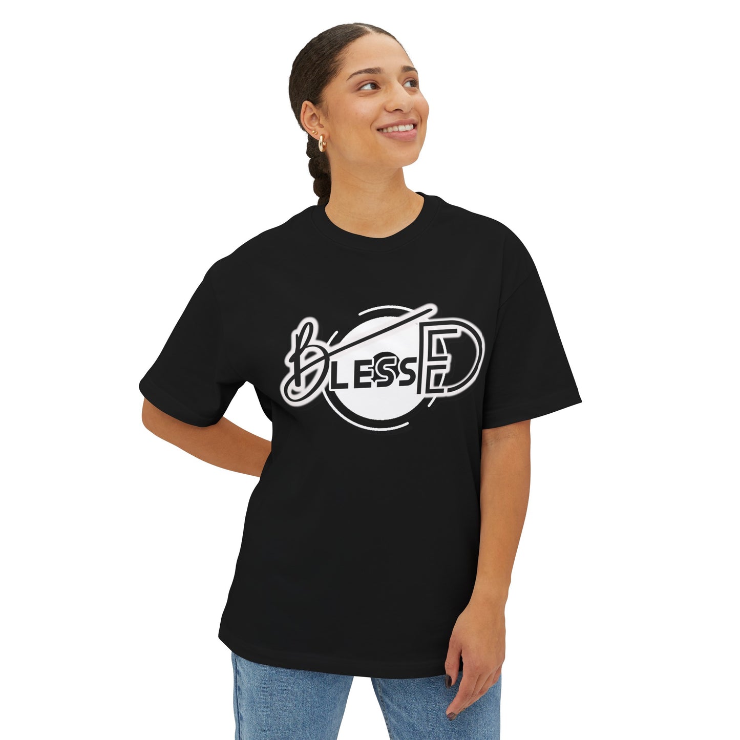 Unique Blessed Design Unisex Boxy Tee