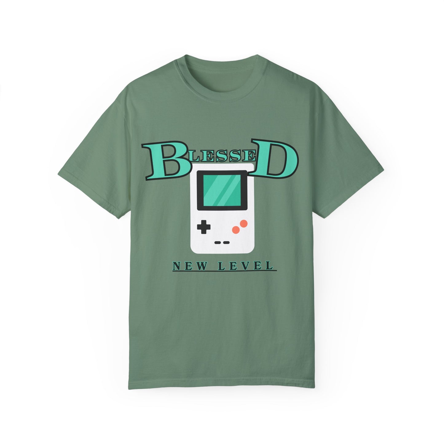 Blessed New Level Gameboy T-Shirt | Comfort Colors 1717 – Christian Graphic Tee