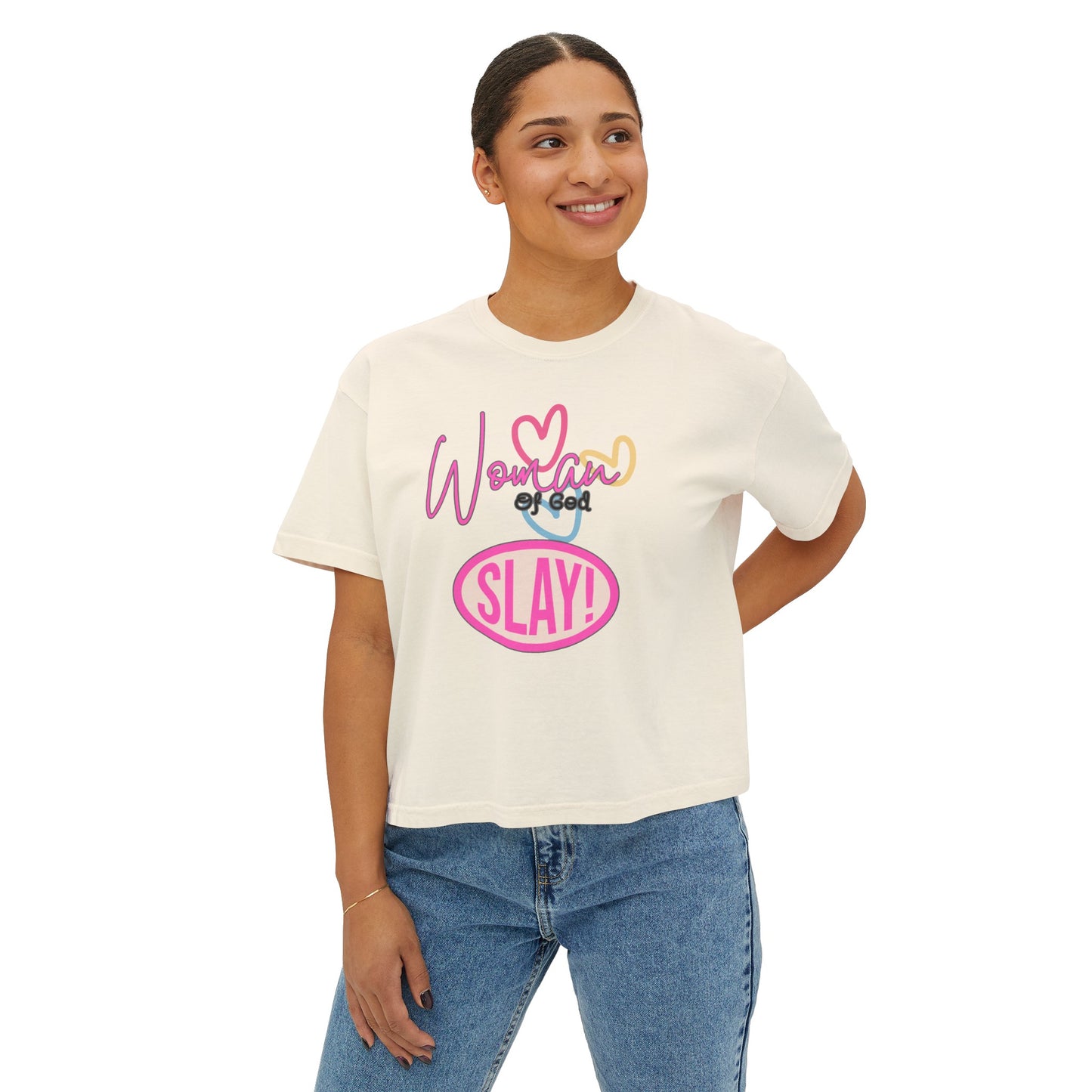 Woman of God Slay Women's Boxy Tee