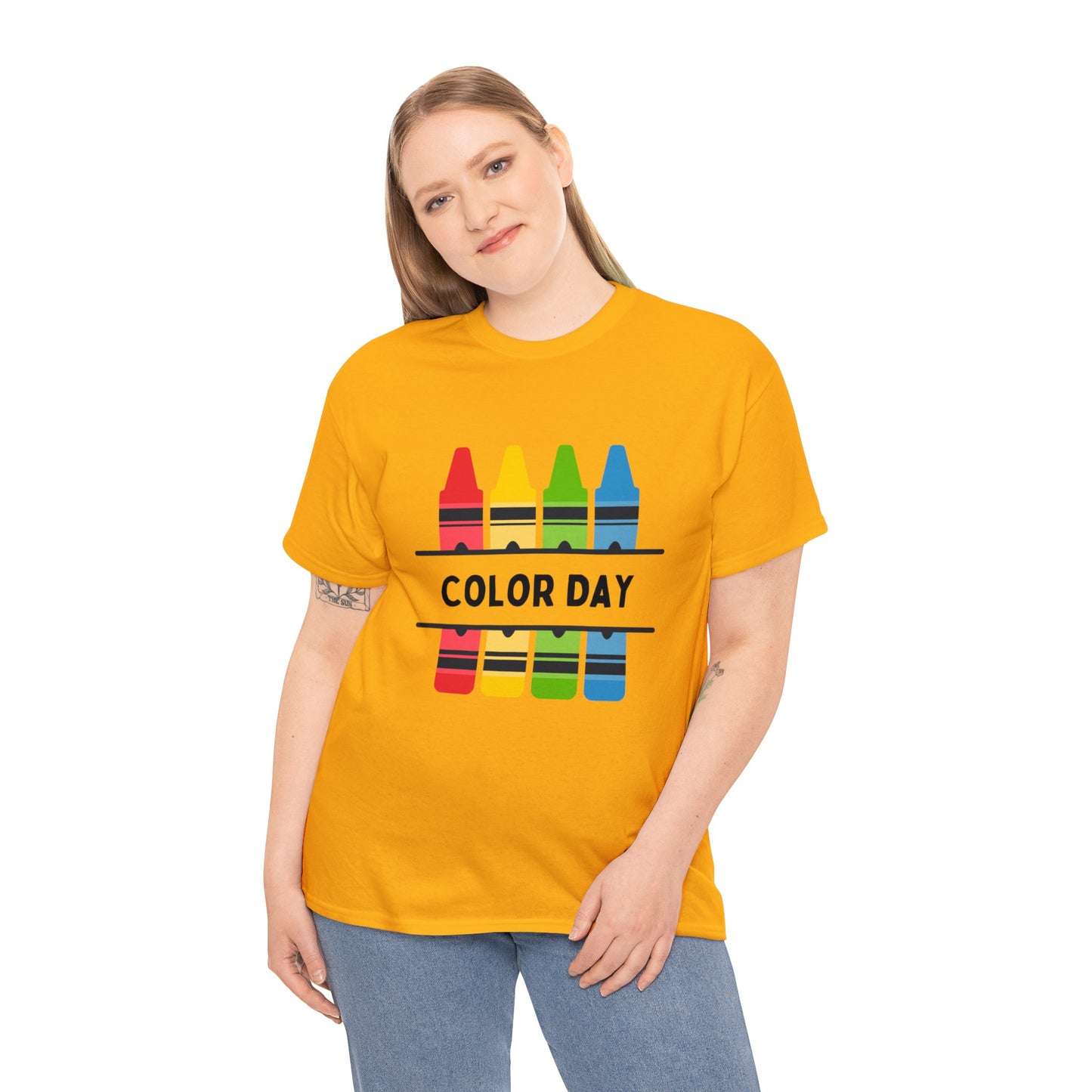 Color Day Unisex Heavy Cotton Tee Inspire Learning and Fun for Teachers and Children