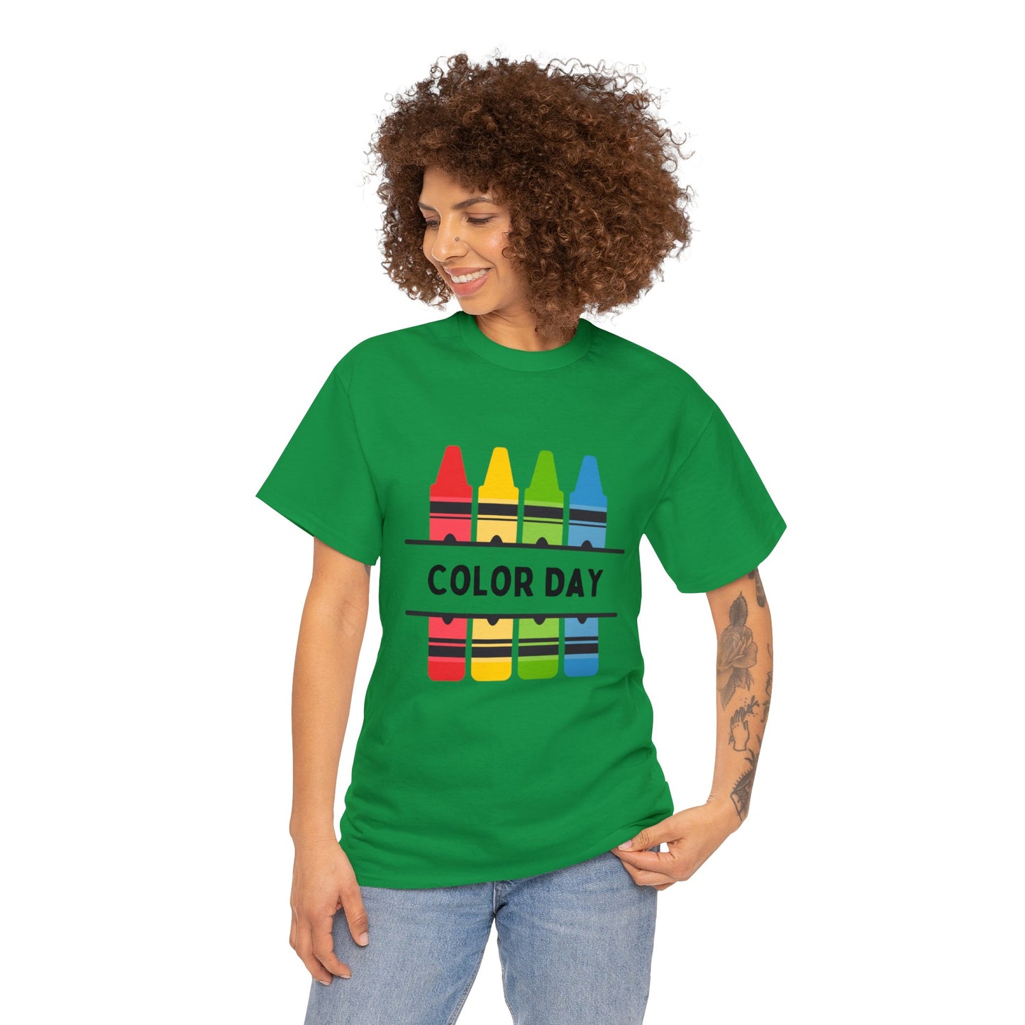 Color Day Unisex Heavy Cotton Tee Inspire Learning and Fun for Teachers and Children