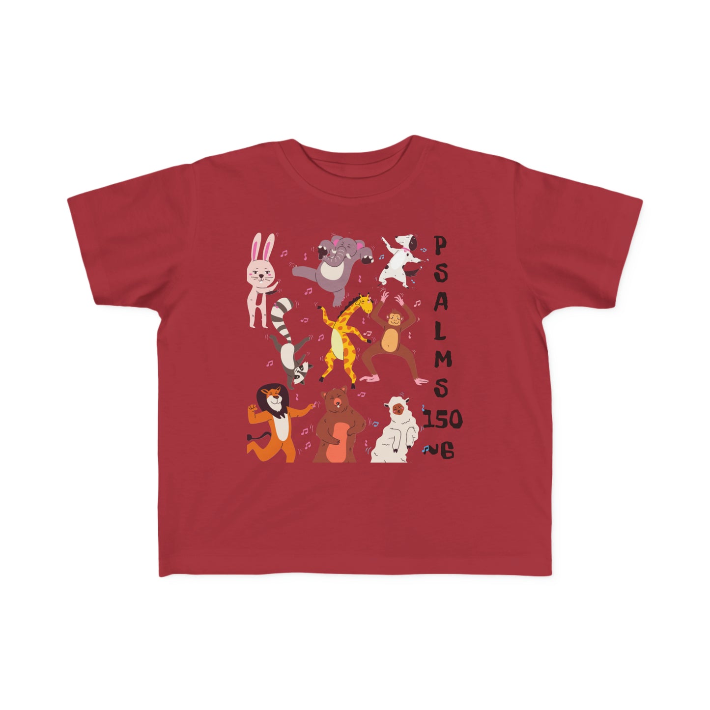Party Animals Psalms 150~6 Toddler's Fine Jersey Tee