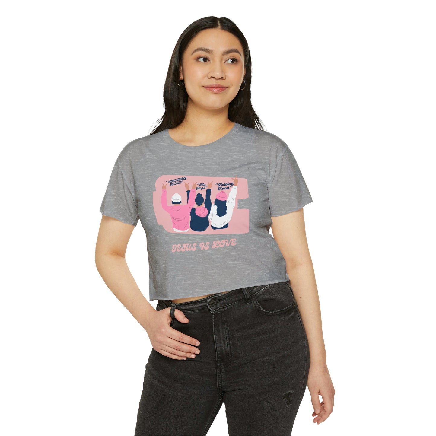 Jesus is Love Women's Festival Crop Top