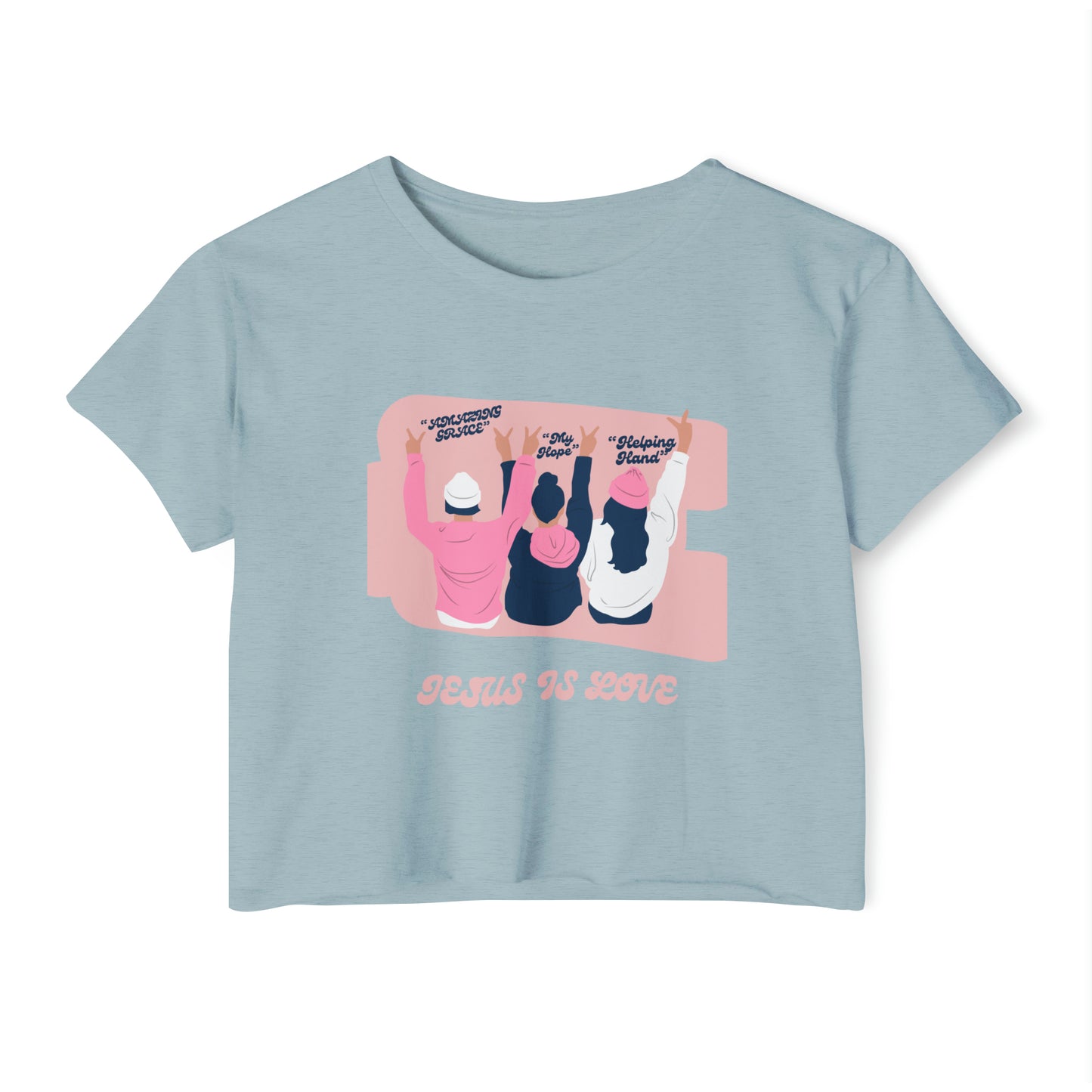 Jesus is Love Women's Festival Crop Top