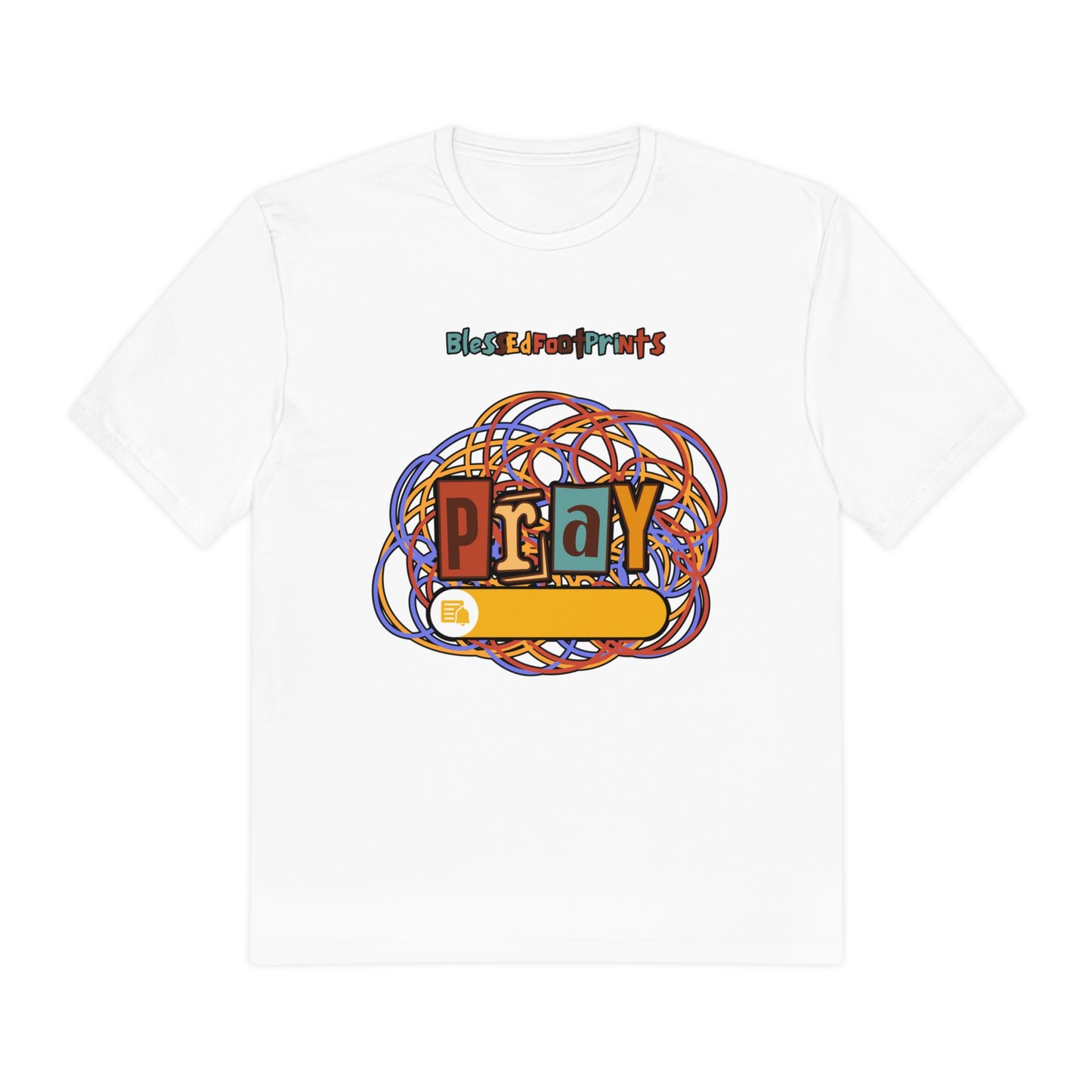 Vibrant "Pray" Tee with Captivating Abstract Background