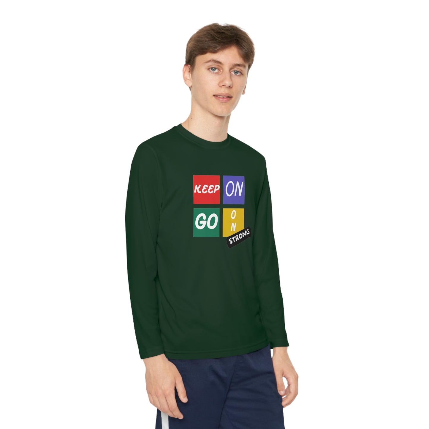 Keep Going Strong Youth Long Sleeve Competitor Tee