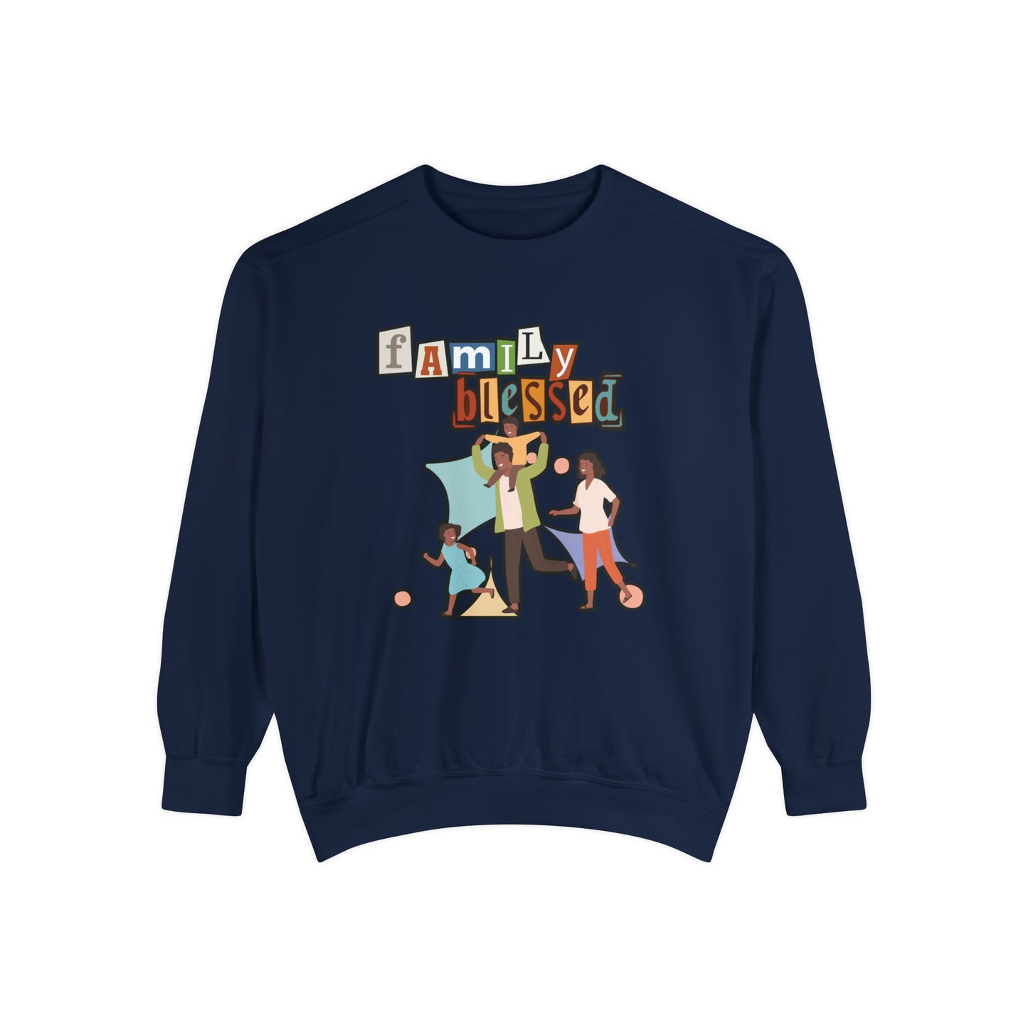Celebrate Family Unity: Blessed Family Unisex Garment-Dyed Sweatshirt