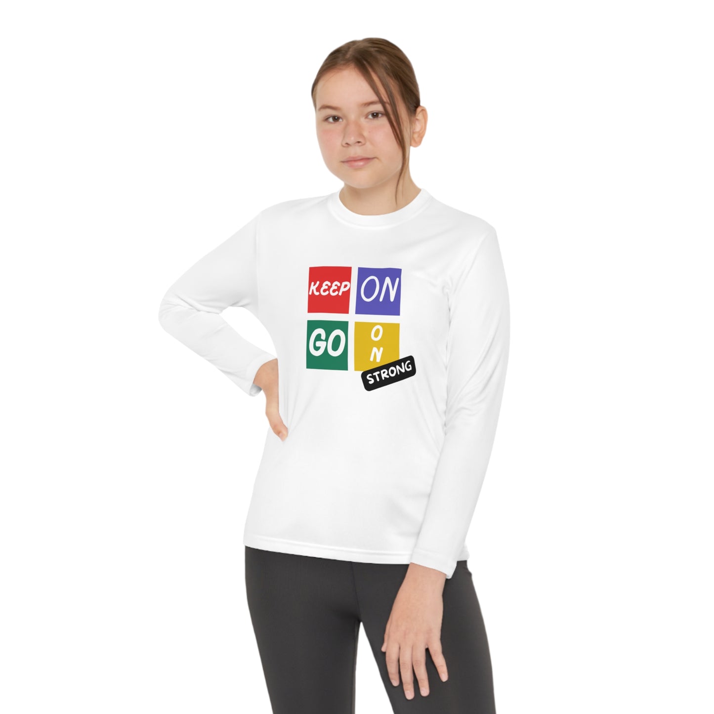 Keep Going Strong Youth Long Sleeve Competitor Tee