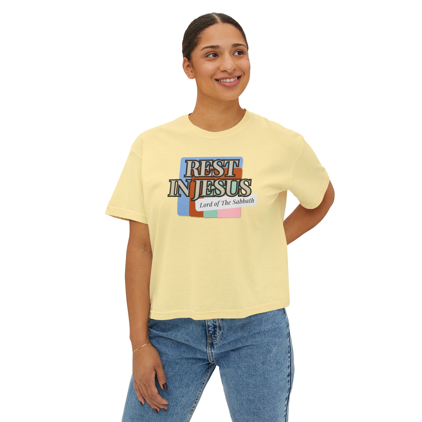 Rest In Christ Women's Boxy Tee
