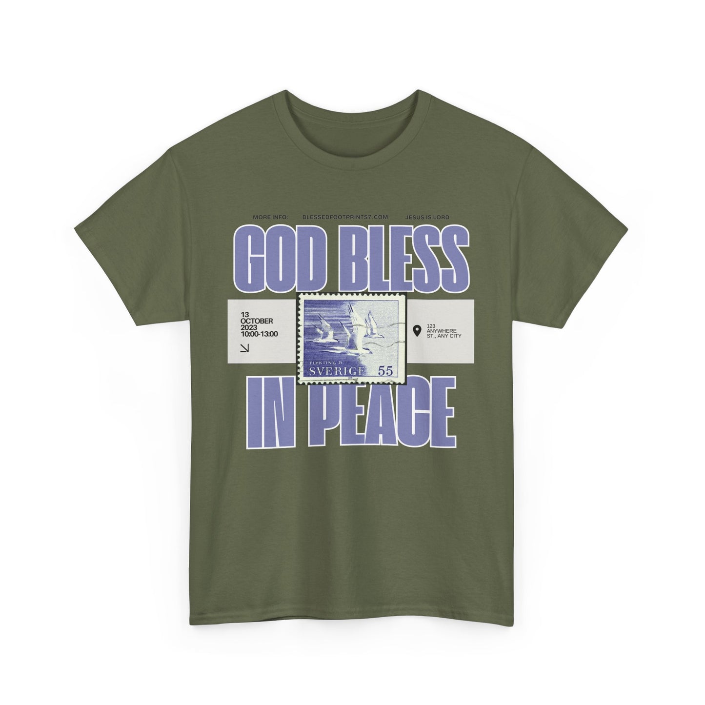 God Bless in Peace Cotton Tee