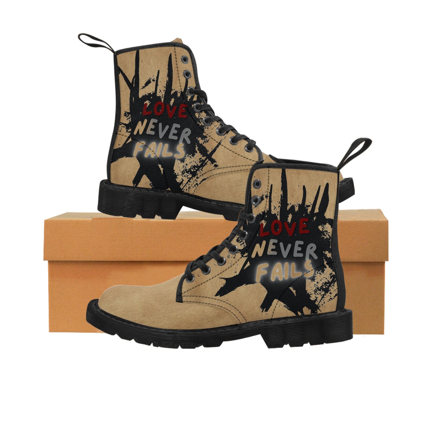 Love Never Fails Men's Canvas Boots