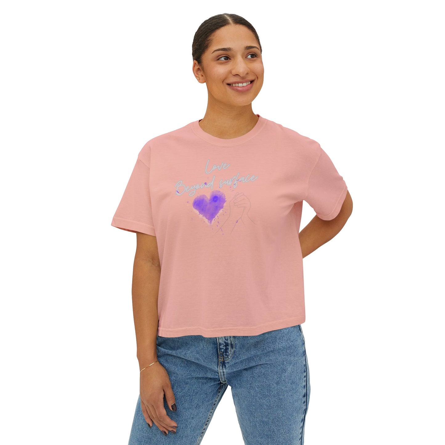 "Love Beyond Surface" Women's Boxy Tee