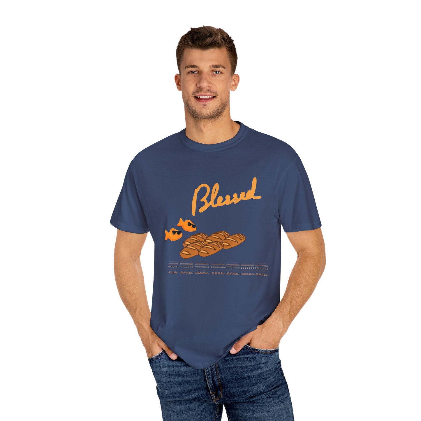 Blessed 2 fish & 5 Loaves T-Shirt ā Christian Design | Comfort Colors 1717