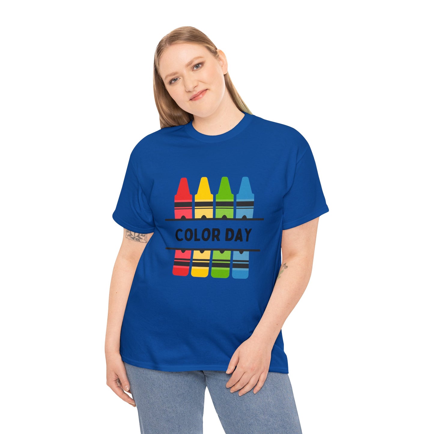 Color Day Unisex Heavy Cotton Tee Inspire Learning and Fun for Teachers and Children
