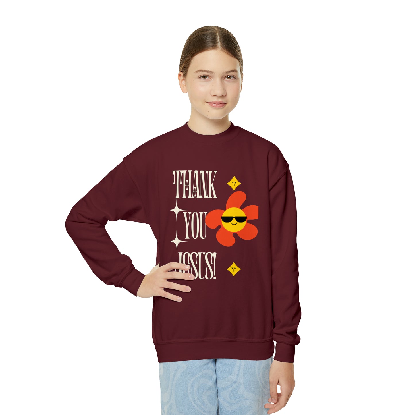 Thank You Jesus Youth Crewneck Sweatshirt