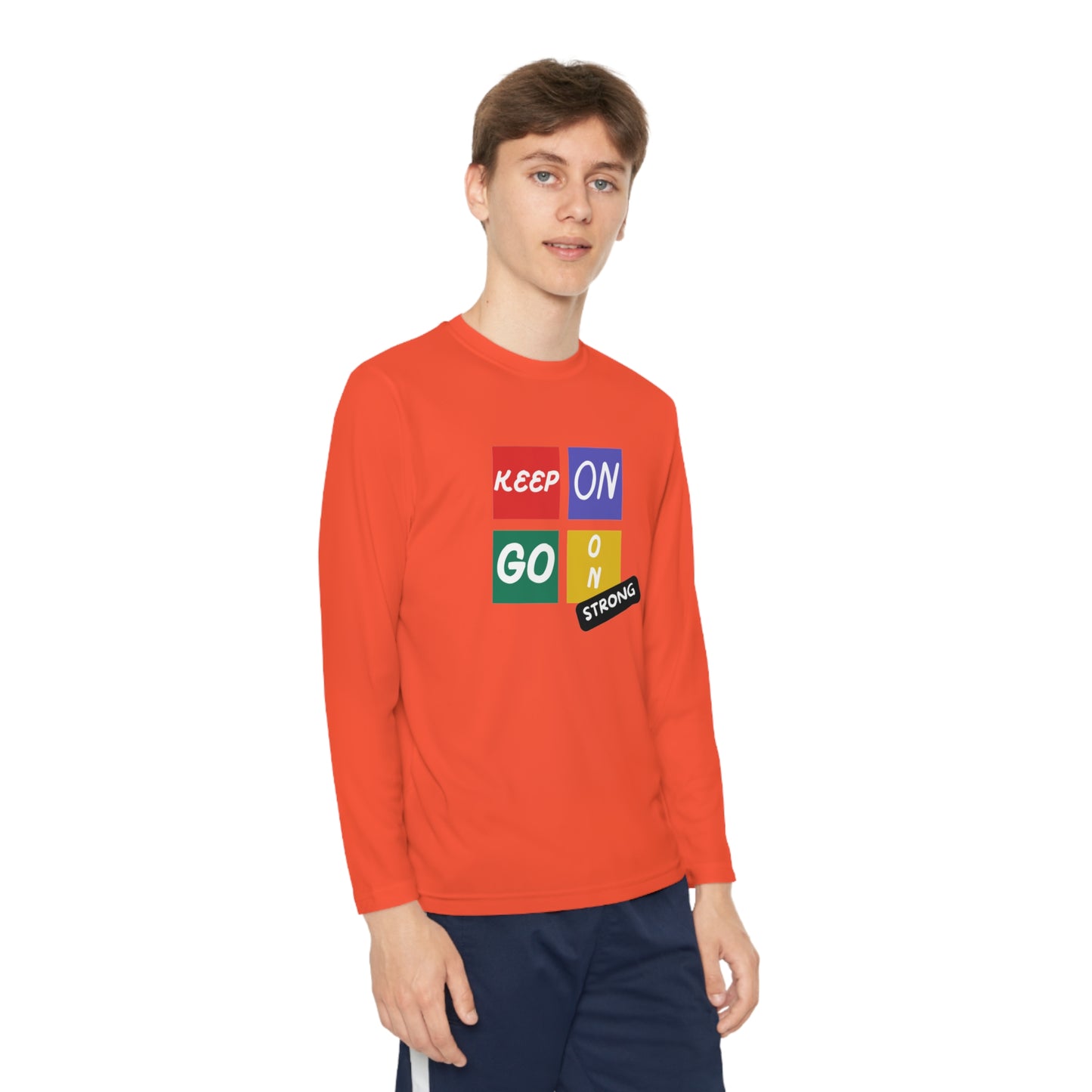 Keep Going Strong Youth Long Sleeve Competitor Tee