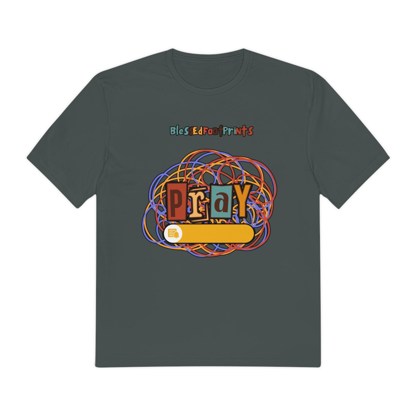Vibrant "Pray" Tee with Captivating Abstract Background