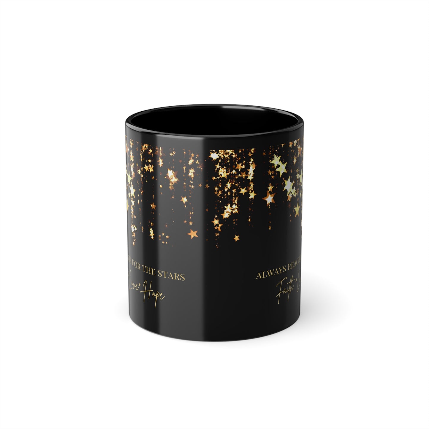 Reach for the stars Black Coffee Cup, 11oz