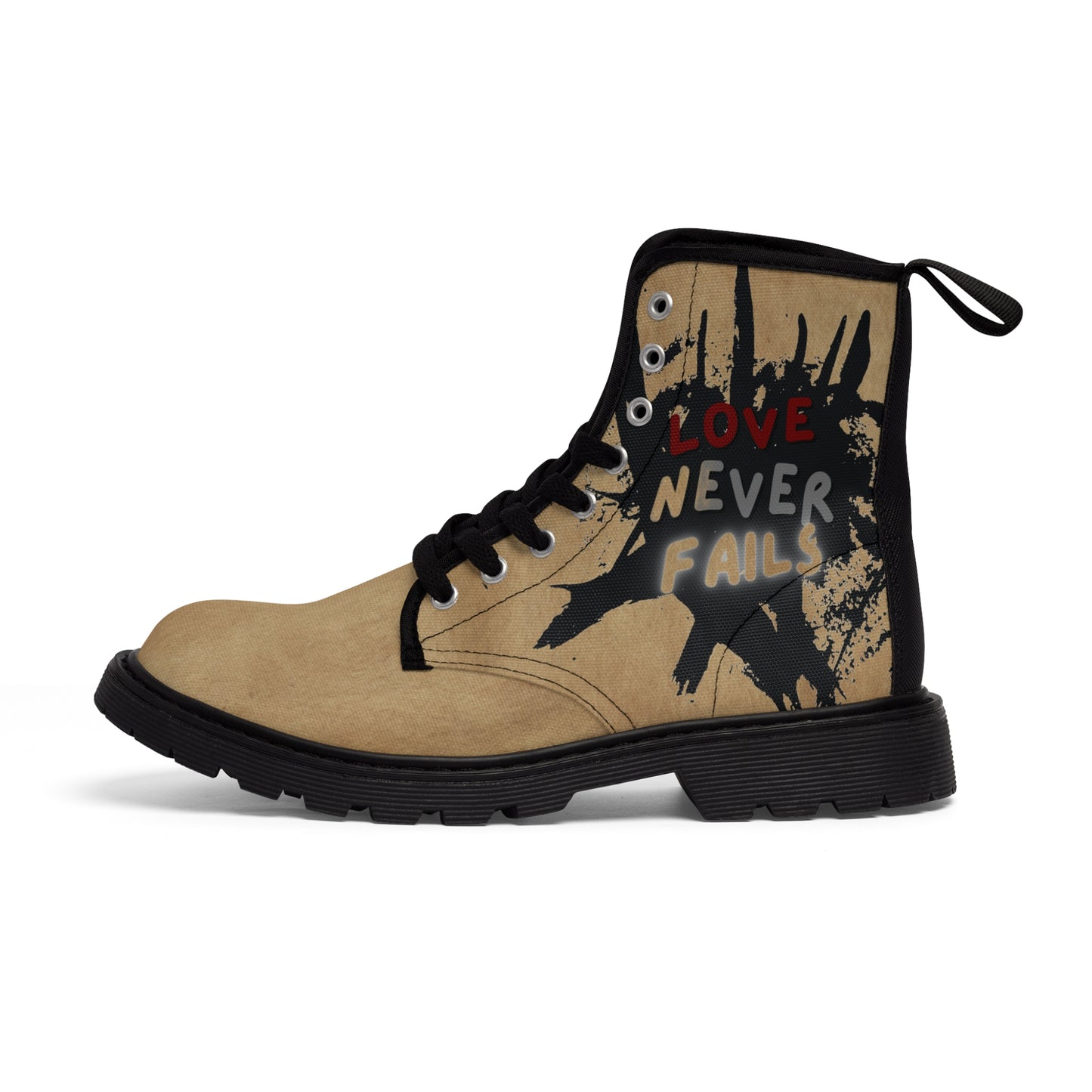 Love Never Fails Men's Canvas Boots
