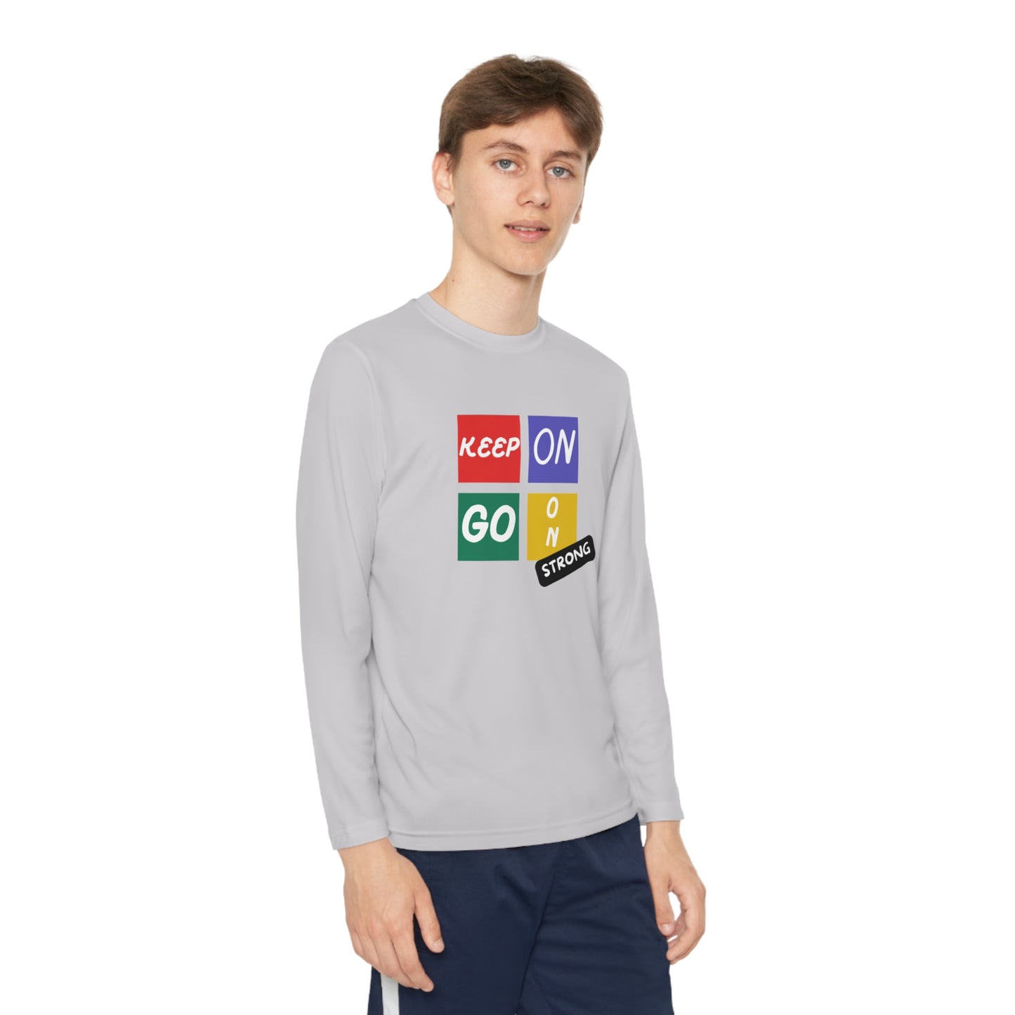 Keep Going Strong Youth Long Sleeve Competitor Tee