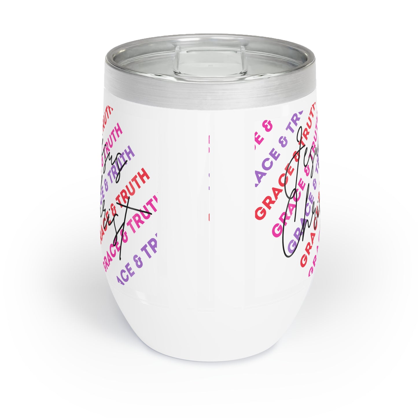 Jesus Christ Grace & Truth Chill Wine Tumbler