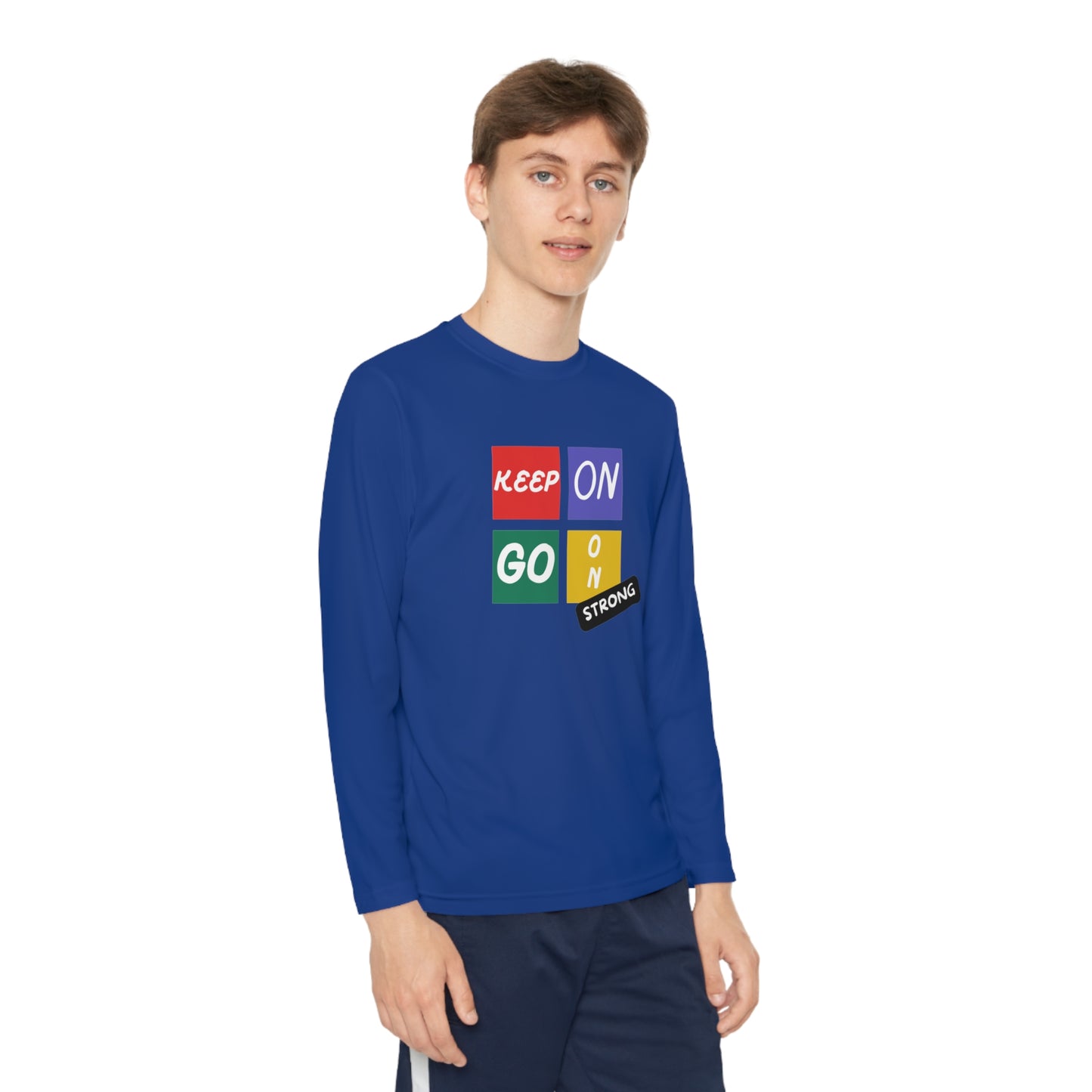Keep Going Strong Youth Long Sleeve Competitor Tee